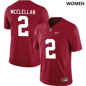 Women #2 Crimson Limited Football Jase McClellan Alabama Jersey 416879-829