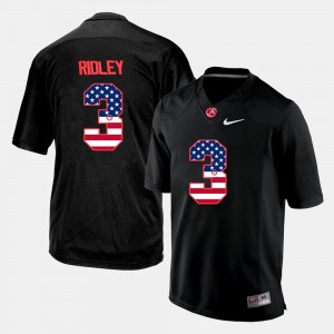 Mens US Flag Fashion #3 Calvin Ridley Alabama Jersey Black 725335-604