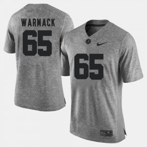 #65 For Men Gridiron Gray Limited Chance Warmack Alabama Jersey Gridiron Limited Gray 331559-257