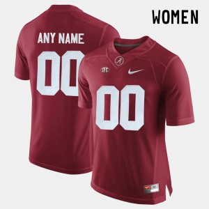 College Limited Football Alabama Customized Jersey Crimson #00 For Women's 567357-262