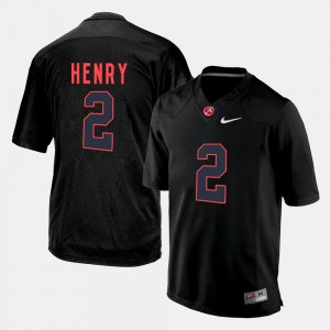 Silhouette College Black For Men's #2 Derrick Henry Alabama Jersey 738037-579
