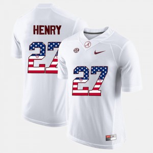 #27 Derrick Henry Alabama Jersey Men White US Flag Fashion 245067-690