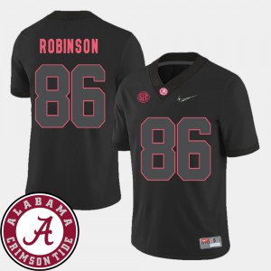 College Football 2018 SEC Patch Black A'Shawn Robinson Alabama Jersey #86 For Men's 992712-879