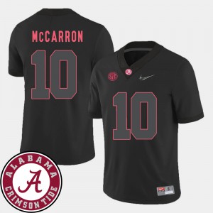 #10 Black AJ McCarron Alabama Jersey Men's 2018 SEC Patch College Football 347585-892