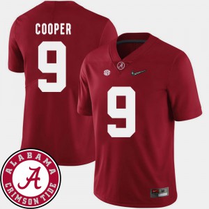 For Men's Amari Cooper Alabama Jersey #9 2018 SEC Patch College Football Crimson 924191-738