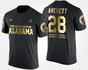#28 Short Sleeve With Message Men's Gold Limited Black Anthony Averett Alabama T-Shirt 542349-217