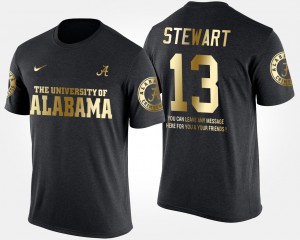 #13 Black Short Sleeve With Message Gold Limited ArDarius Stewart Alabama T-Shirt Mens 549157-701