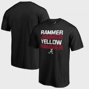 Alabama T-Shirt Hometown Collection Rammer Jammer Fanatics Black For Men's Bowl Game 621280-794