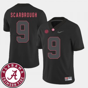 Black Men's Bo Scarbrough Alabama Jersey #9 College Football 2018 SEC Patch 802765-921