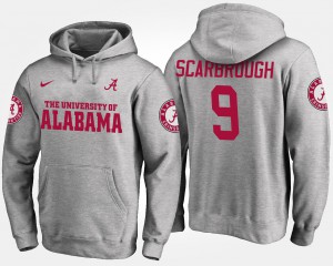 Gray For Men's #9 Bo Scarbrough Alabama Hoodie 905305-549