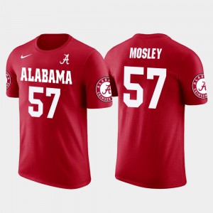 For Men C.J. Mosley Alabama T-Shirt Red #57 Baltimore Ravens Football Future Stars 269935-964