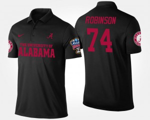 Black #74 Cam Robinson Alabama Polo Mens Sugar Bowl Bowl Game 138727-332
