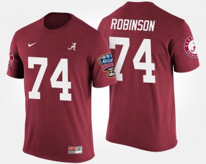 Cam Robinson Alabama T-Shirt Men's Bowl Game Sugar Bowl #74 Crimson 689847-168