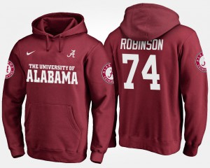 #74 Cam Robinson Alabama Hoodie Men Crimson 368390-969