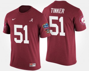 Carson Tinker Alabama T-Shirt Sugar Bowl #51 Bowl Game Men's Crimson 610483-585