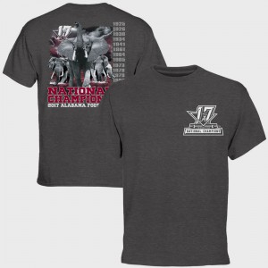 College Football Playoff 2017 National Champions Pride Bowl Game Men Charcoal Alabama T-Shirt 188455-710