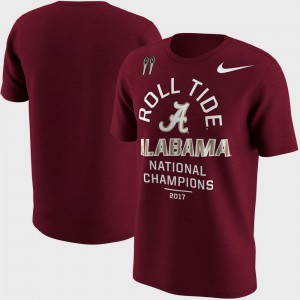Mens Bowl Game Alabama T-Shirt College Football Playoff 2017 National Champions Celebration Victory Crimson 484414-769