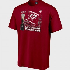 Bowl Game Crimson Alabama T-Shirt College Football Playoff 2017 National Champions Flag Mens 314736-855