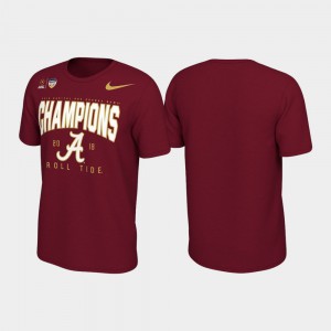 Crimson Mens 2018 Orange Bowl Champions Alabama T-Shirt Locker Room College Football Playoff 725003-377