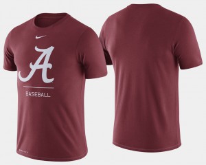College Baseball For Men's Dugout Performance Alabama T-Shirt Crimson 754015-637