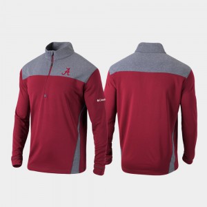 Omni-Wick Standard Alabama Jacket Quarter-Zip Pullover For Men's Crimson 800259-633