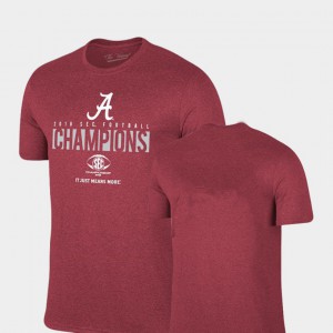 Alabama T-Shirt Locker Room Original Retro Brand Crimson 2018 SEC Football Champions For Men's 784131-812
