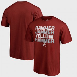 For Men's Hometown Collection Rammer Jammer Fanatics Bowl Game Alabama T-Shirt Crimson 870902-963