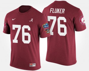 D.J. Fluker Alabama T-Shirt #76 Men's Crimson Bowl Game Sugar Bowl 903222-520