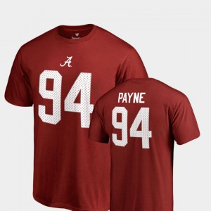 Crimson Name & Number Da'Ron Payne Alabama T-Shirt #94 College Legends Men 453861-761