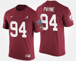 Da'Ron Payne Alabama T-Shirt Sugar Bowl #94 Men's Crimson Bowl Game 435098-421