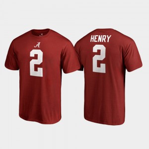 Crimson For Men Derrick Henry Alabama T-Shirt College Legends #2 Name & Number 649976-924