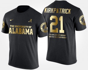 Dre Kirkpatrick Alabama T-Shirt Gold Limited Black Short Sleeve With Message #21 Men 853805-756