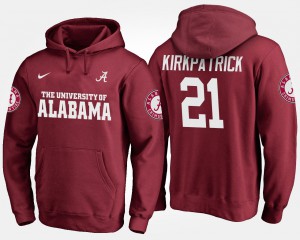 Mens Dre Kirkpatrick Alabama Hoodie Crimson #21 566821-648