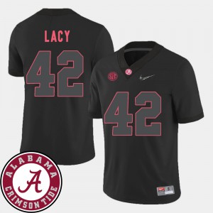Men Eddie Lacy Alabama Jersey 2018 SEC Patch College Football Black #42 792569-696