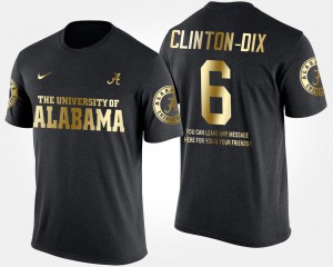 Gold Limited Short Sleeve With Message Ha Ha Clinton-Dix Alabama T-Shirt Men #6 Black 639117-869