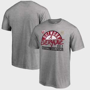 Alabama T-Shirt College Football Playoff 2017 National Champions Motion Bowl Game Heather Gray For Men's 847550-536
