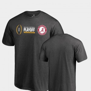 Cadence Big & Tall Heather Gray 2018 College Football Playoff Bound Alabama T-Shirt For Men's 474211-365