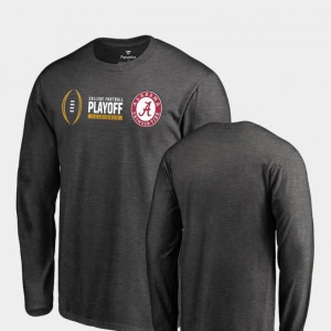 For Men 2018 College Football Playoff Bound Heather Gray Alabama T-Shirt Cadence Long Sleeve 573306-345