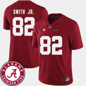#82 Men's Crimson 2018 SEC Patch College Football Irv Smith Jr. Alabama Jersey 921770-725