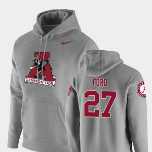 Vault Logo Club #27 For Men's Jerome Ford Alabama Hoodie Heathered Gray Pullover 202023-651