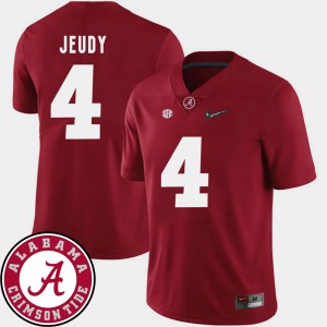 Crimson For Men Jerry Jeudy Alabama Jersey College Football 2018 SEC Patch #4 479174-308