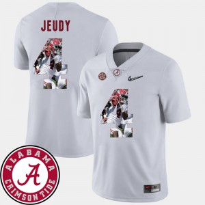 Pictorial Fashion #4 Football For Men White Jerry Jeudy Alabama Jersey 914558-299