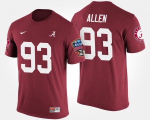 #93 Crimson Bowl Game Sugar Bowl For Men's Jonathan Allen Alabama T-Shirt 144750-775