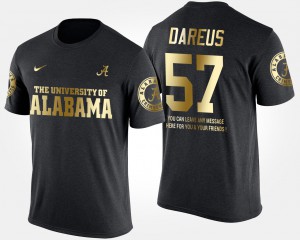 For Men Black #57 Gold Limited Marcell Dareus Alabama T-Shirt Short Sleeve With Message 623644-263