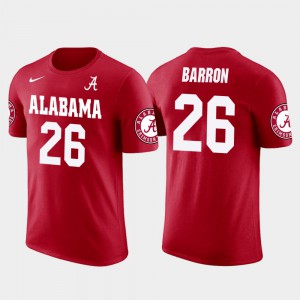 #26 For Men Los Angeles Rams Football Future Stars Red Mark Barron Alabama T-Shirt 165994-286