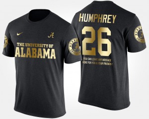 Gold Limited #26 Men Marlon Humphrey Alabama T-Shirt Black Short Sleeve With Message 886536-714