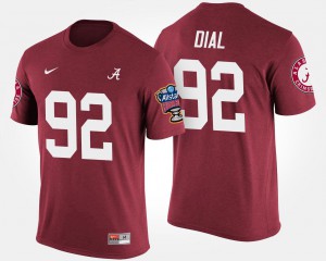 Crimson Sugar Bowl Bowl Game Quinton Dial Alabama T-Shirt #92 Men's 836784-161