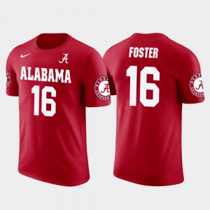 Buffalo Bills Football #16 Red Future Stars For Men's Robert Foster Alabama T-Shirt 393872-304
