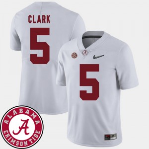 2018 SEC Patch #5 White Ronnie Clark Alabama Jersey For Men's College Football 855260-167