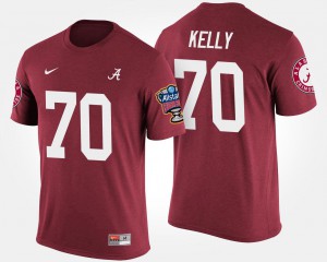 Crimson Sugar Bowl For Men's #70 Ryan Kelly Alabama T-Shirt Bowl Game 968957-358